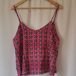 Dee Elle Magenta Printed Tank